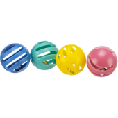 Котешка играчка Trixie Set of rattling balls комплект от 4 топчета със звънче